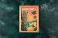 Gold Coast. Vintage wall art.